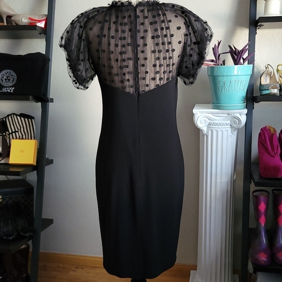 MIGNON black cocktail sheath dress vintage - Picture 3 of 12